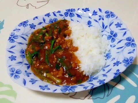 ニラとひき肉のあんかけご飯＋＋